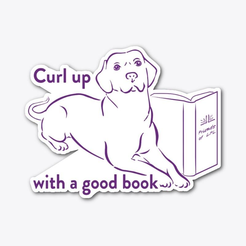 Dog and Book Sticker